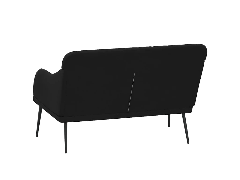 Banco de terciopelo negro 110x76x80 cm