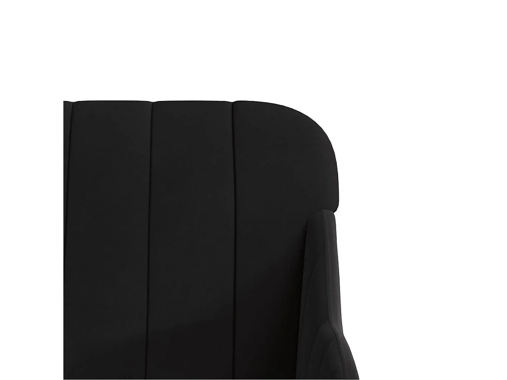 Banco de terciopelo negro 110x76x80 cm