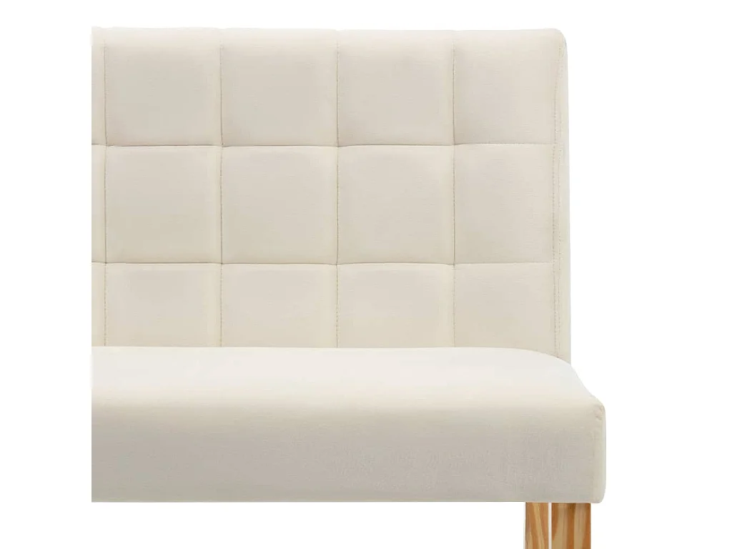 Banco 140 cm veludo cor creme