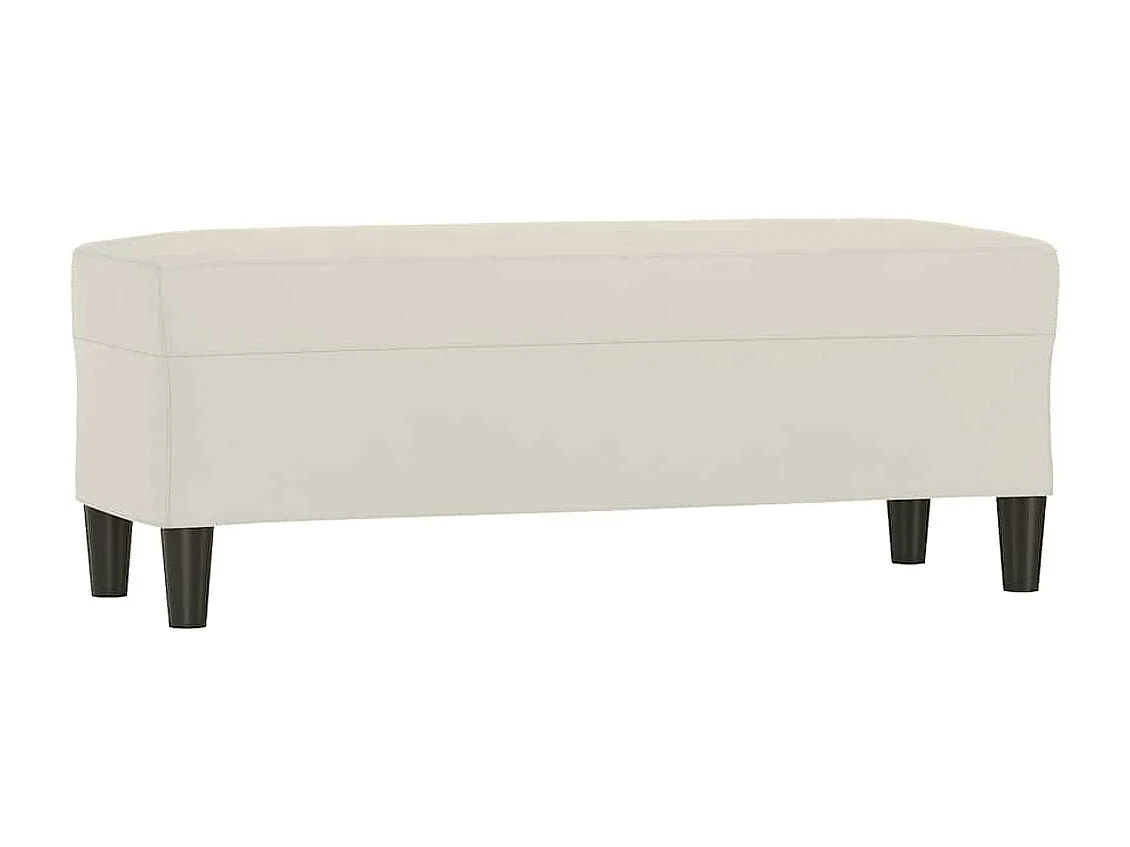 Banc Crème 100x35x41 cm Velours