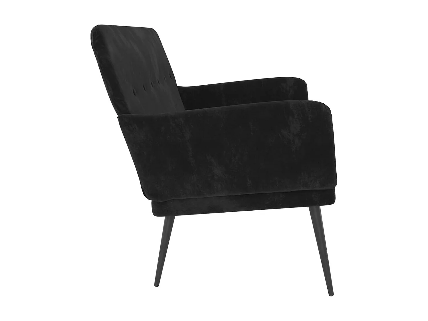 Panca Nera 108x79x79 cm in Velluto
