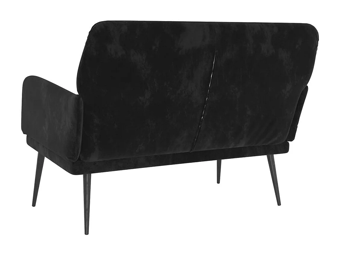 Panca Nera 108x79x79 cm in Velluto