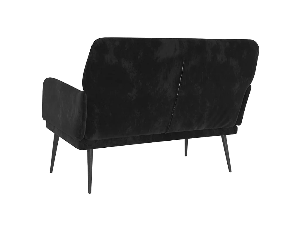 Panca Nera 108x79x79 cm in Velluto