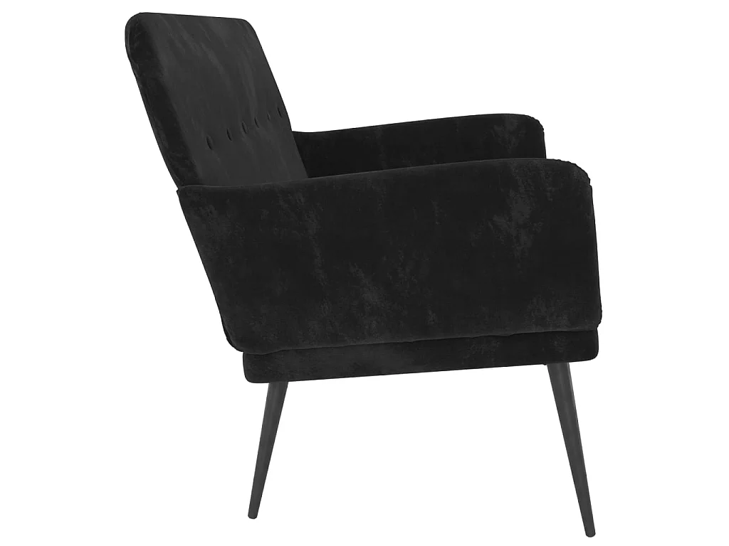 Panca Nera 108x79x79 cm in Velluto