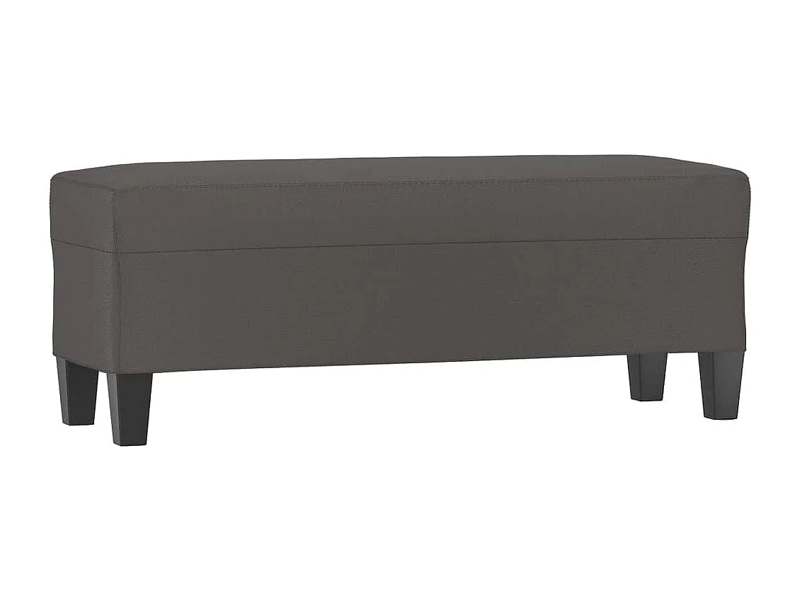 Banc Gris 100x35x41 cm Similicuir
