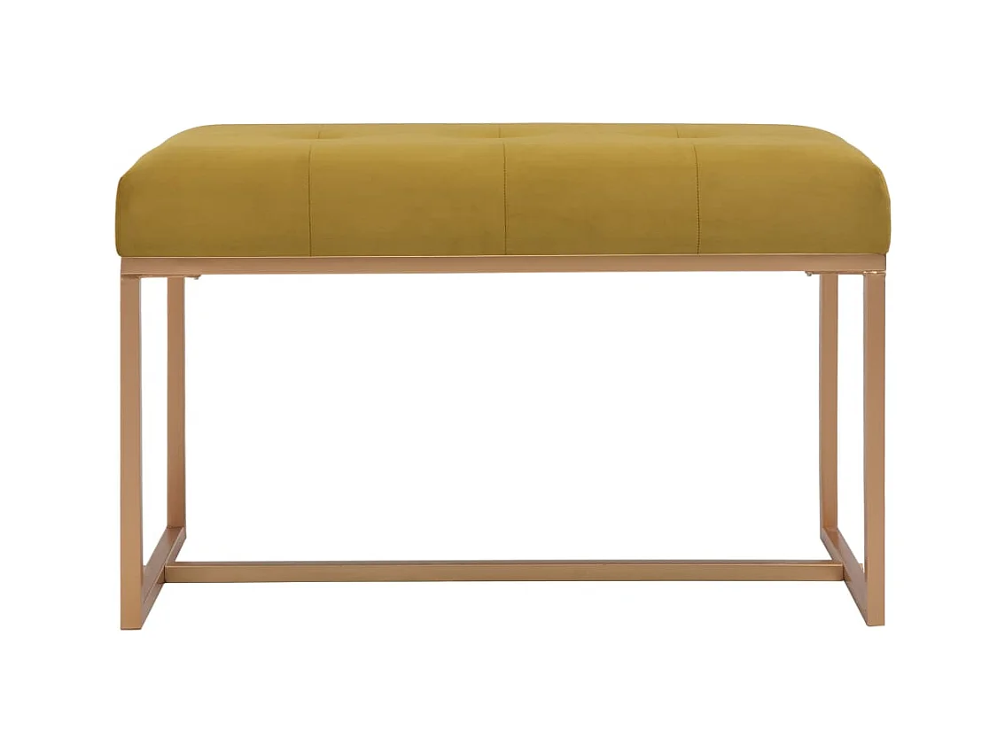 Banc 80 cm Moutarde Velours