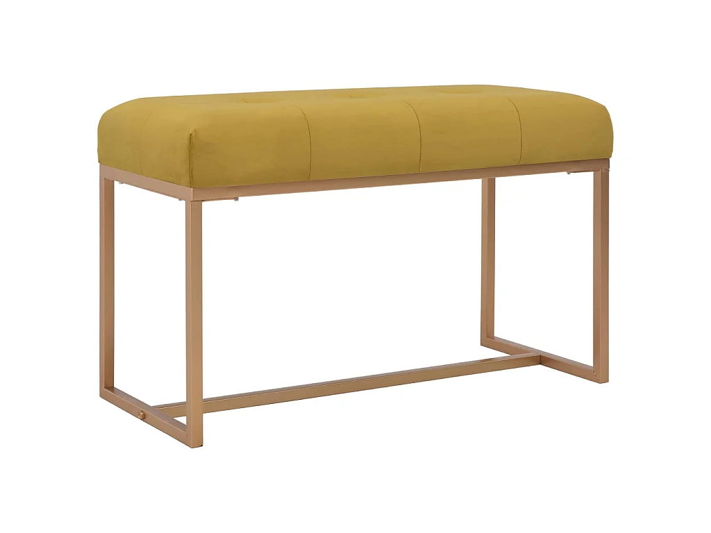 Bank 80 cm Senfgelb Samt