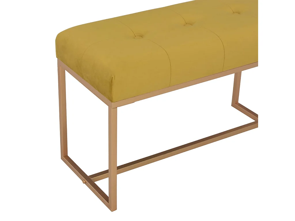 Bank 80 cm Senfgelb Samt