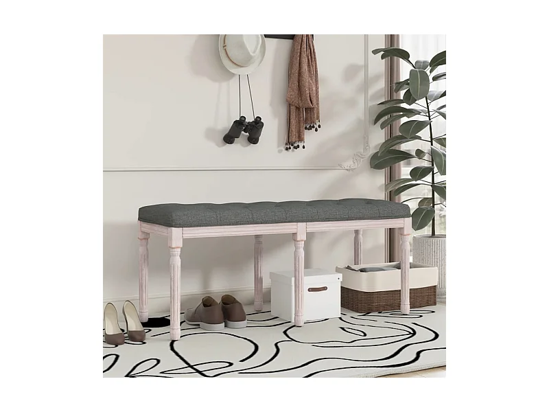 Banc Gris foncé 110x40x49 cm Tissu