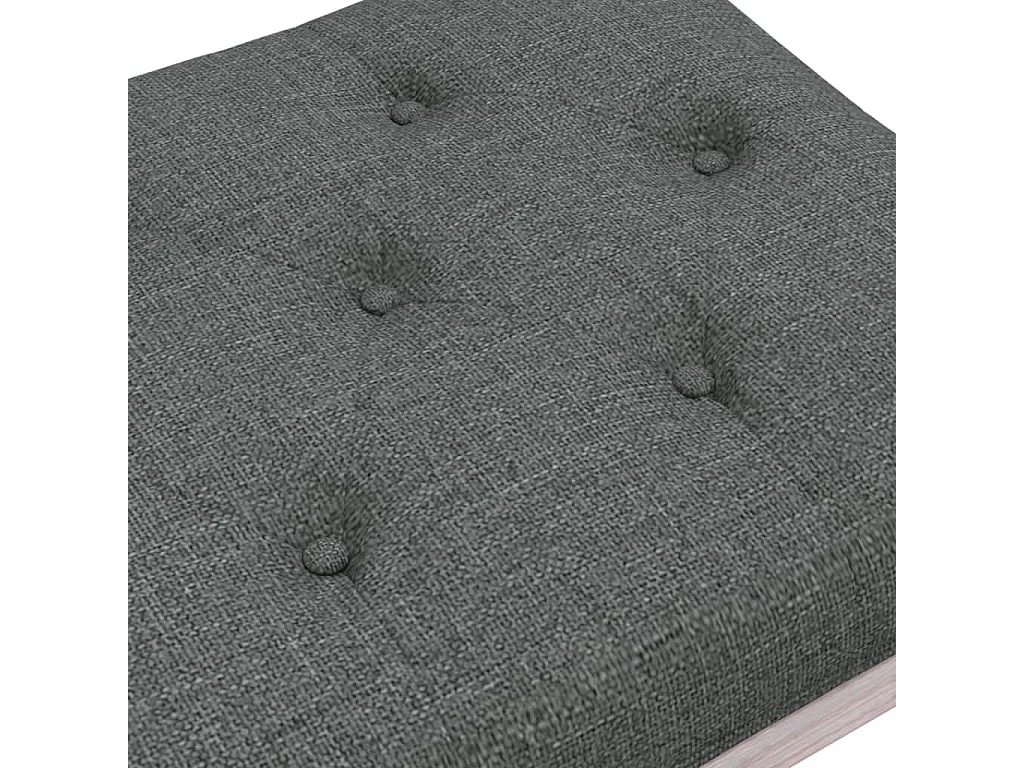 Sitzbank Dunkelgrau 110x40x49 cm Stoff