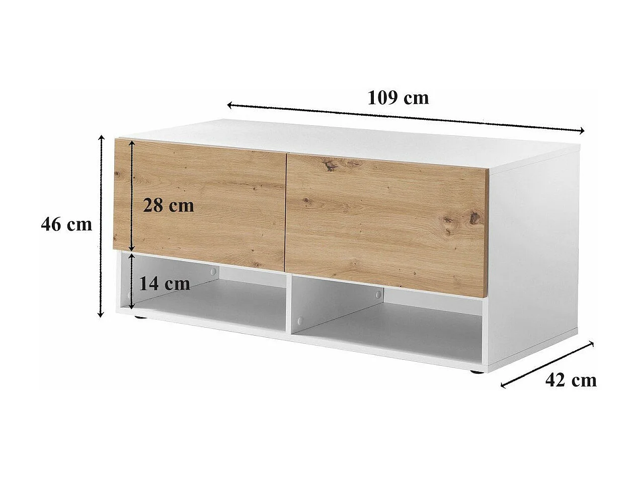 Aufbewahrungsbank mit 2 Schubladen 108,9x41,7x46,1 cm