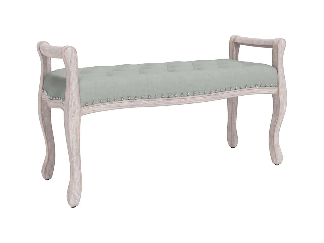 Bankje 110x45x60 cm fluweel lichtgrijs