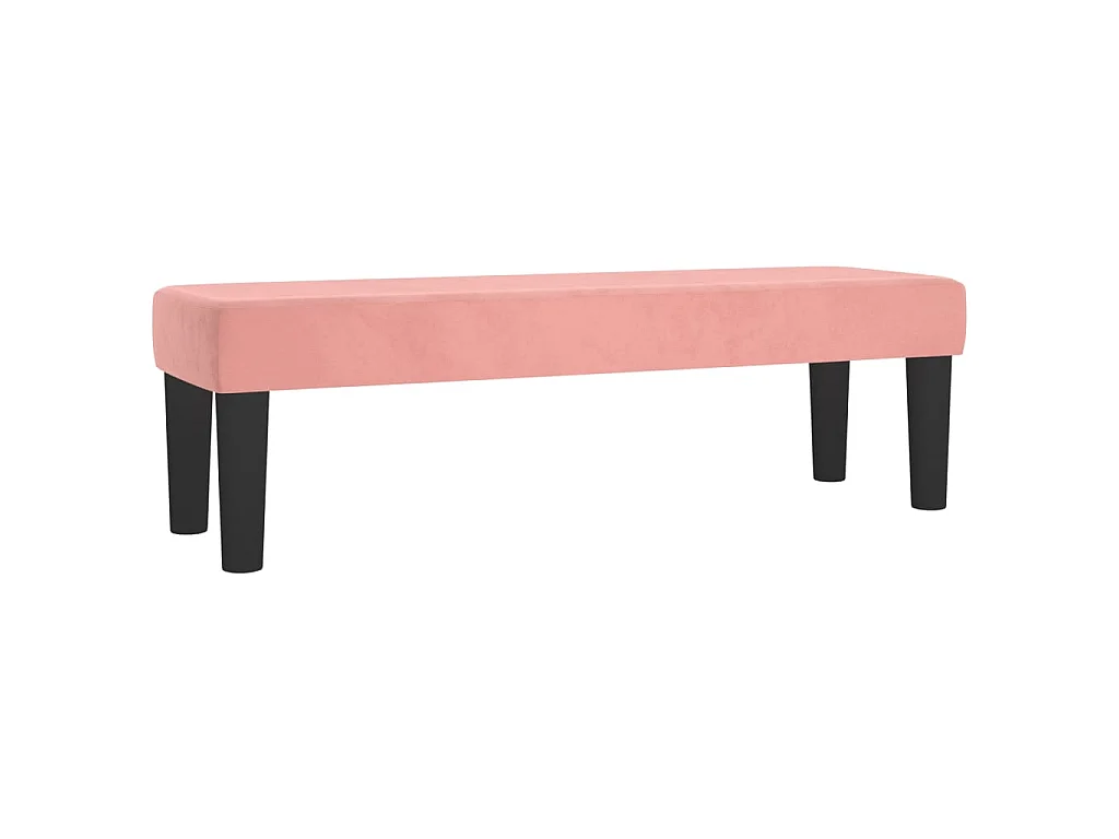 Banc Rose 100x30x30 cm Velours