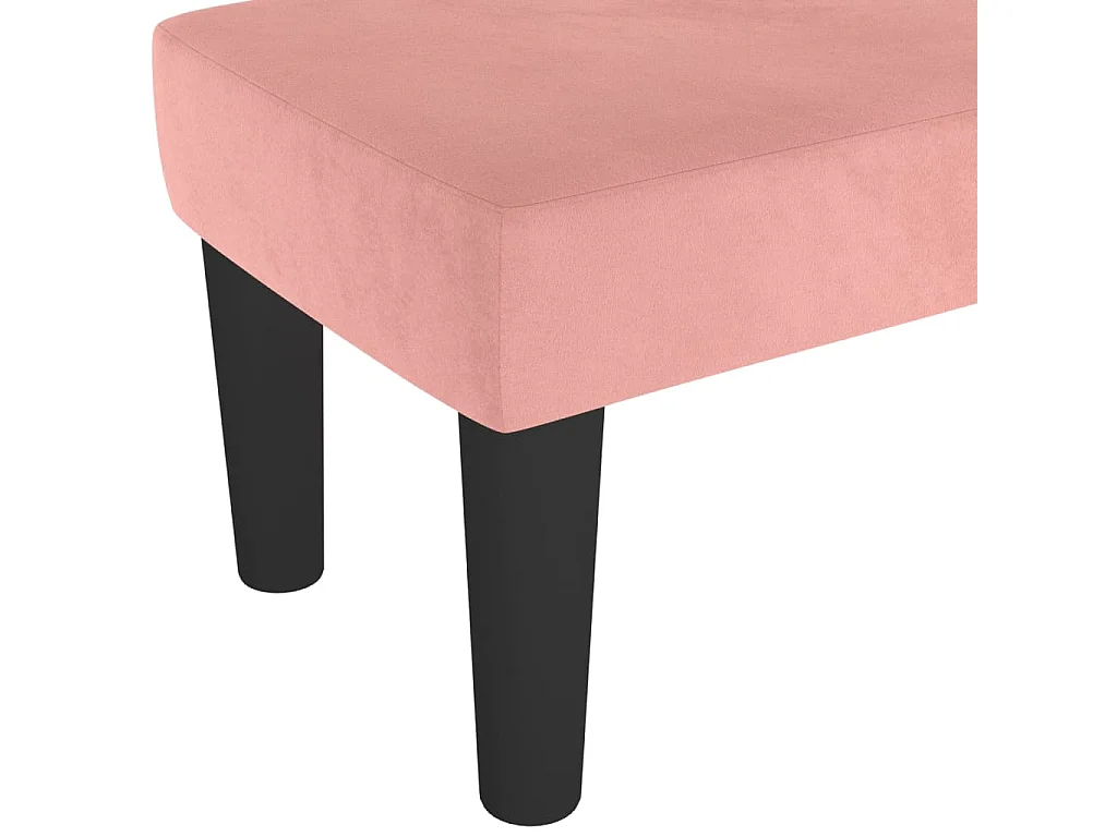 Banc Rose 100x30x30 cm Velours