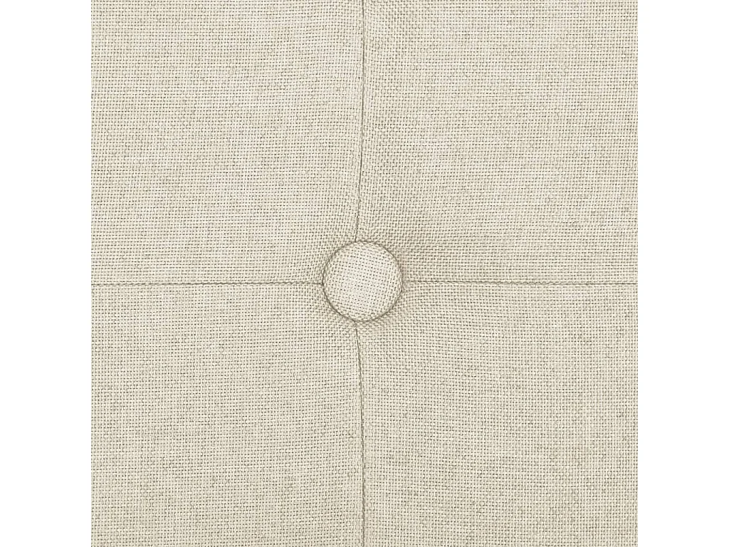 Banc de rangement pliable Blanc crème Faux lin