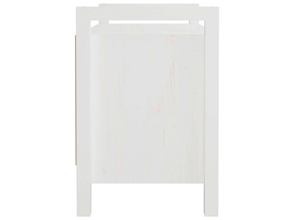 Banco de recibidor madera maciza de pino blanco 80x40x60 cm