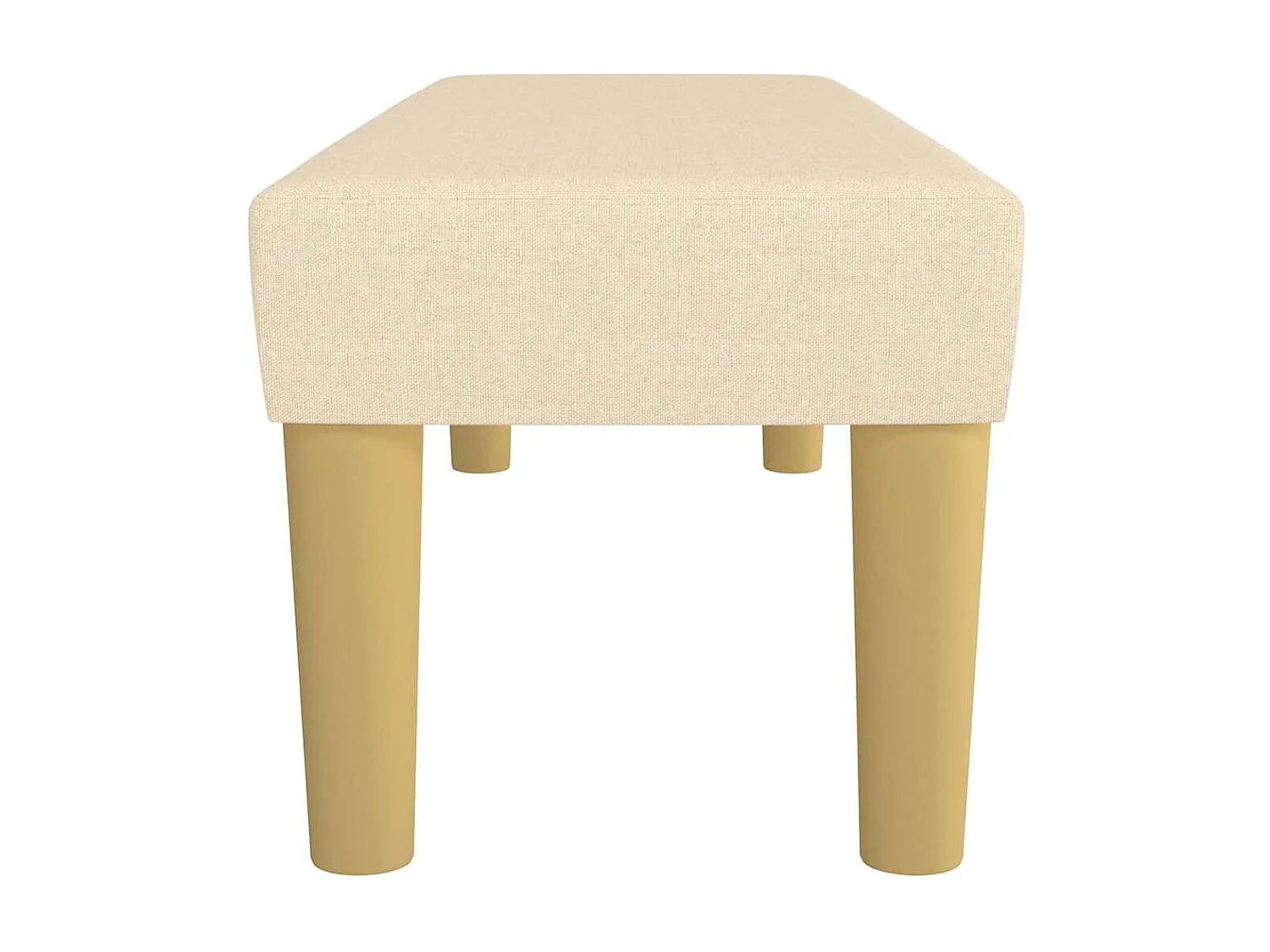 Banco de tela color crema 100x30x30 cm