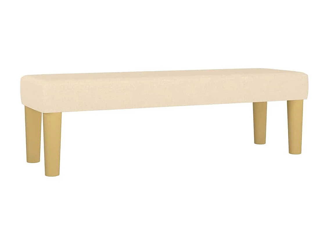 Banc Crème 100x30x30 cm Tissu