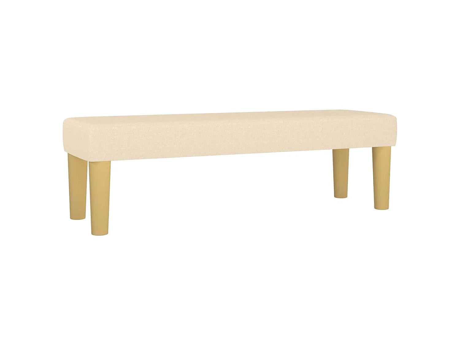 Banc Crème 100x30x30 cm Tissu