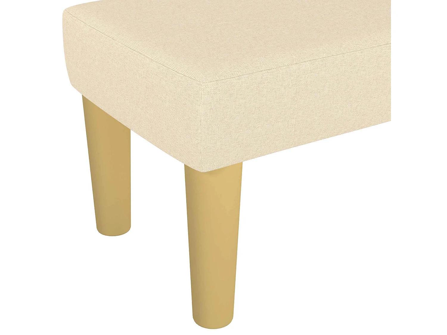 Banc Crème 100x30x30 cm Tissu