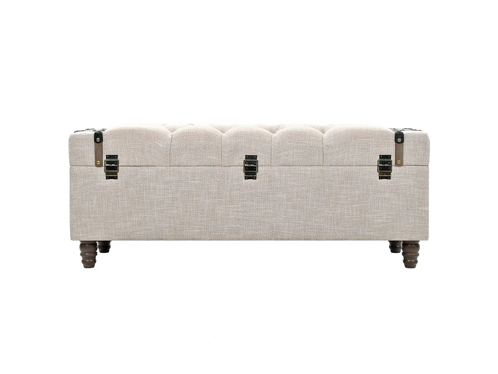 Opbergbankenset 112x37x45 cm massief hout en staal 3-delig