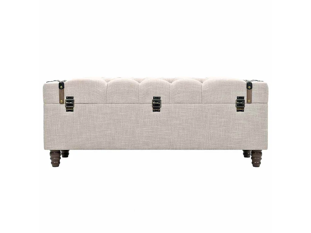 Aufbewahrungsbank-Set 3-tlg. Massivholz und Stahl 112x37x45 cm