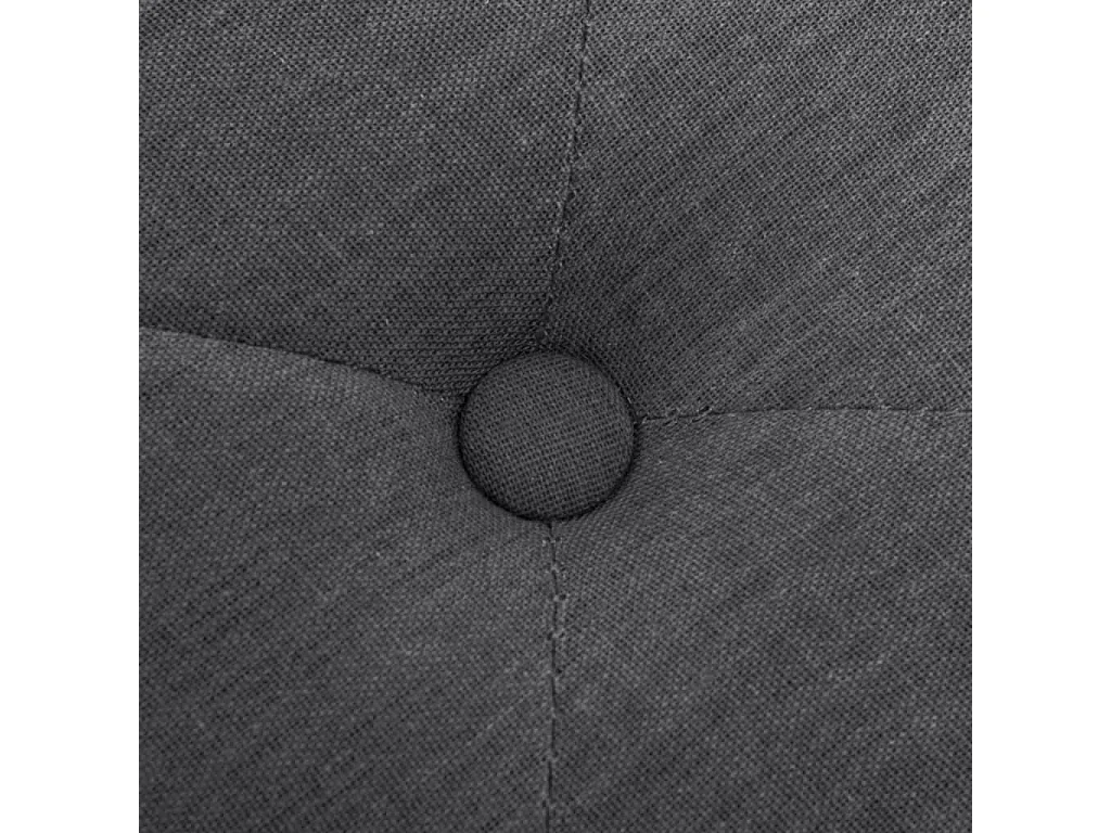 Bank Leinen Massivholz 150x40x48 cm Dunkelgrau