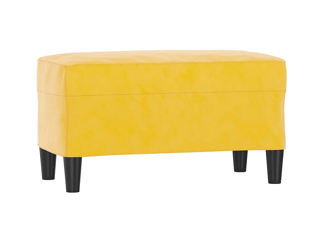 Panca Giallo 70x35x41 cm in Velluto