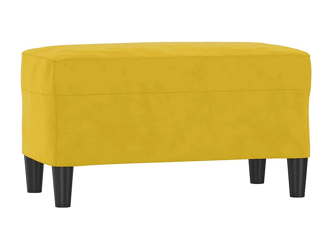 Banc Jaune 70x35x41 cm Velours