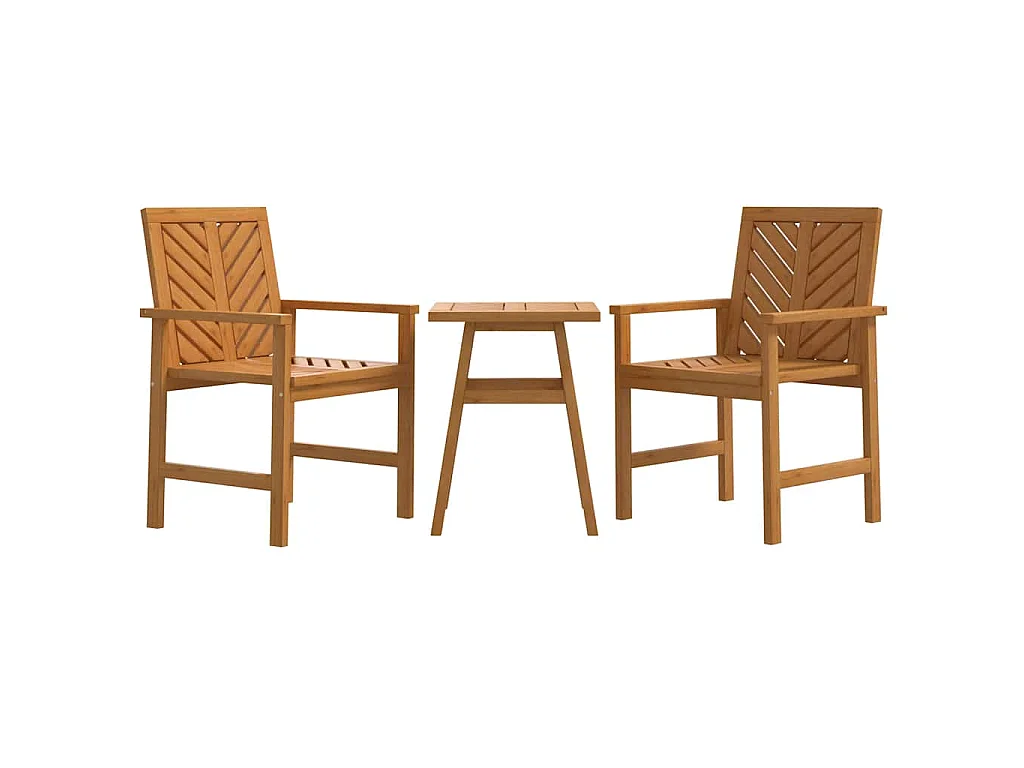 Ensemble de salon de jardin 3 pcs bois d'acacia solide