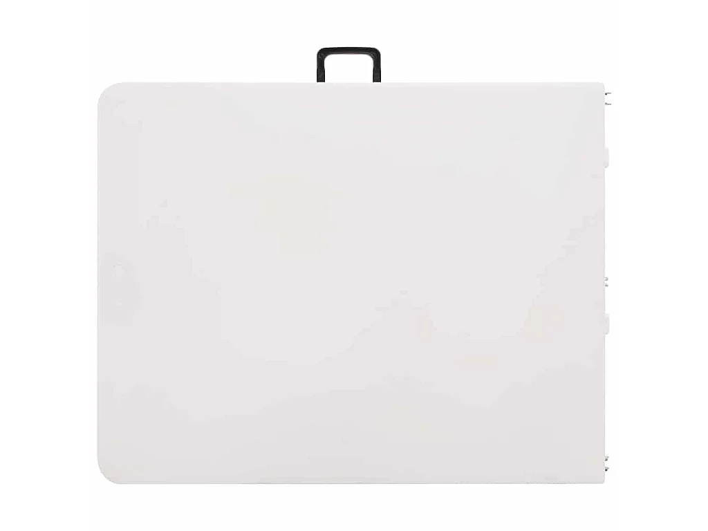 Tuintafel met 2 bankjes inklapbaar 180 cm staal en HDPE wit