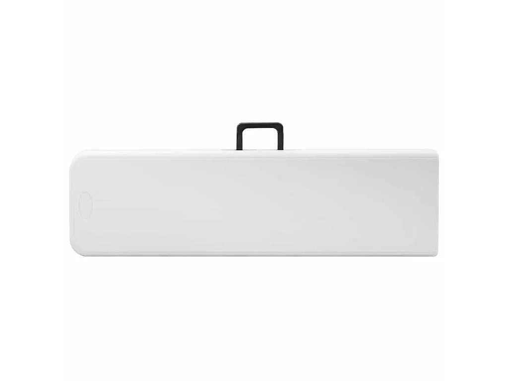 Tuintafel met 2 bankjes inklapbaar 180 cm staal en HDPE wit
