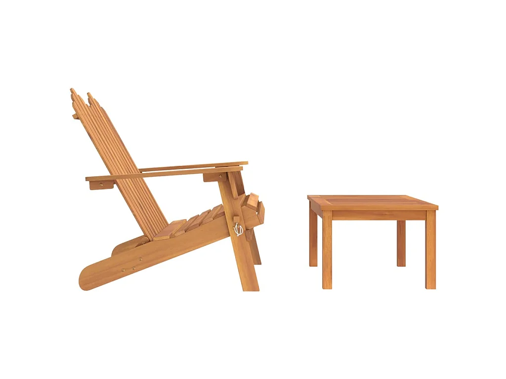 Juego de muebles de jardín Adirondack 2 piezas madera acacia