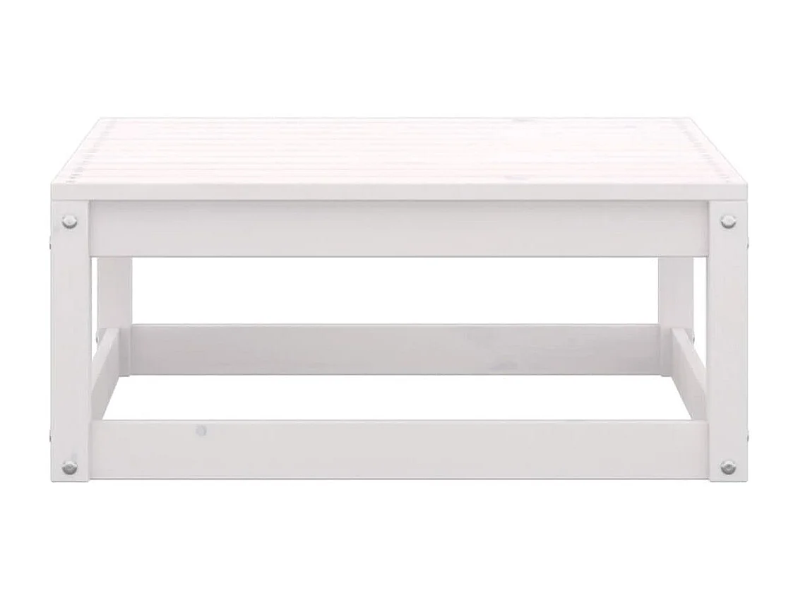 5 pcs conjunto lounge de jardim pinho maciço branco