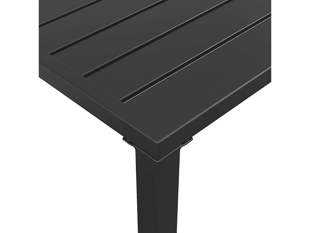 2 pcs conjunto de jantar para jardim aço antracite