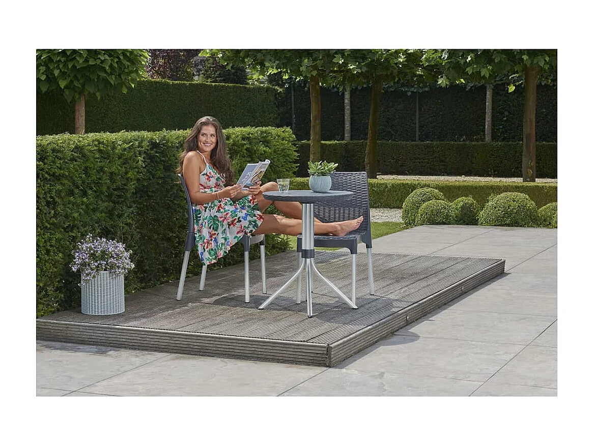 Bistro-Set Chelsea Graphit 223562