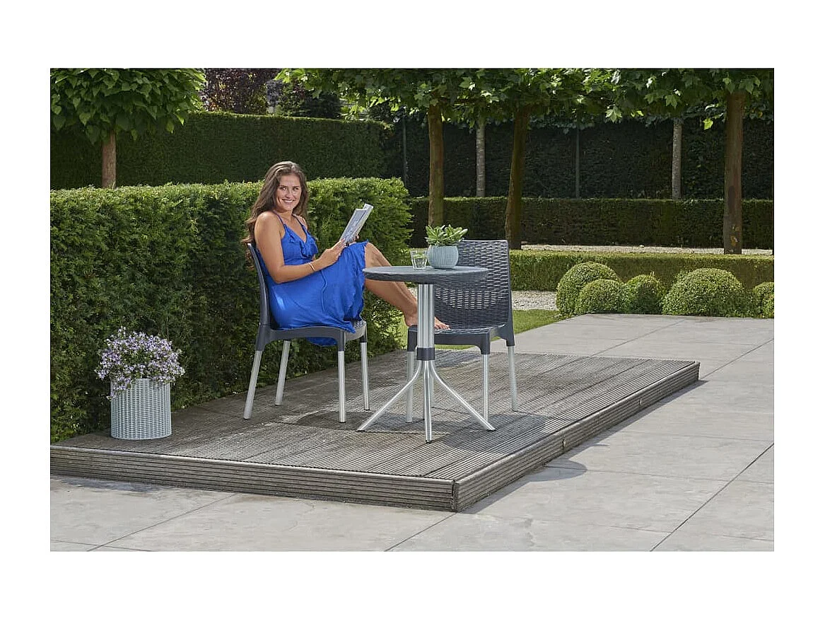 Bistro-Set Chelsea Graphit 223562