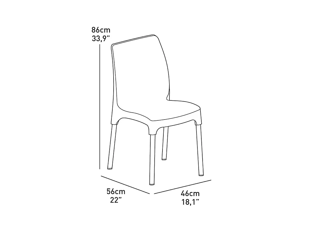 Jeu de bistro Chelsea Graphite 223562