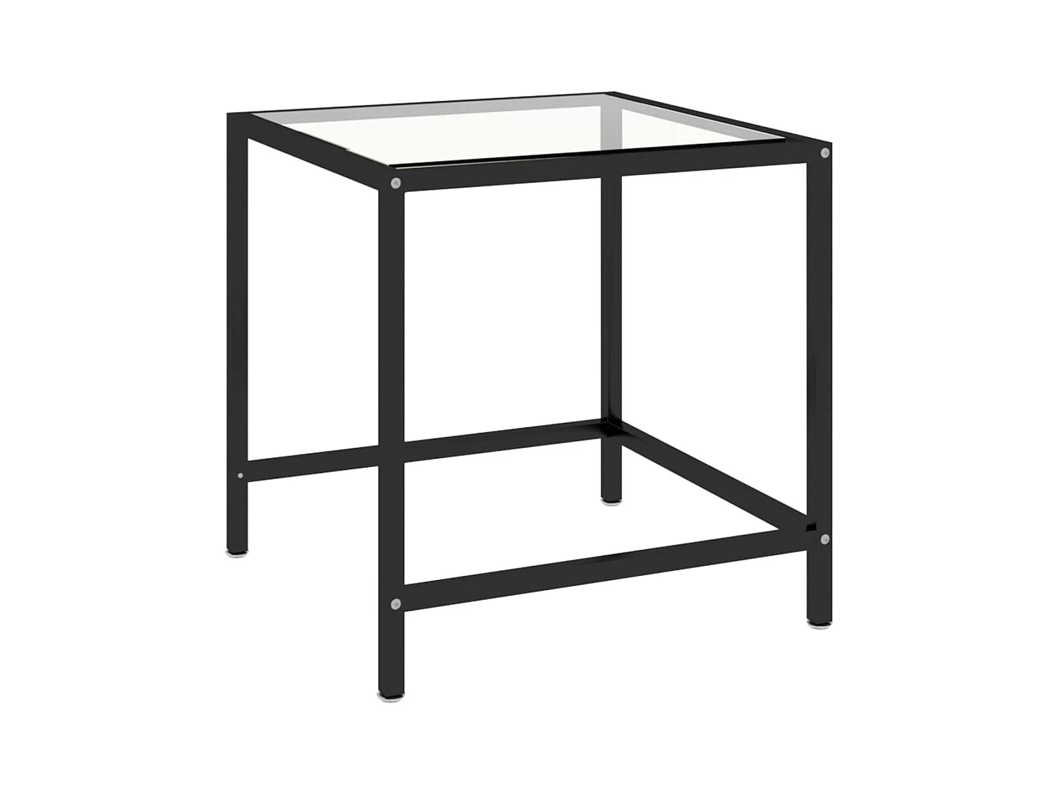 Tables à thé 2 pcs Verre trempé Noir