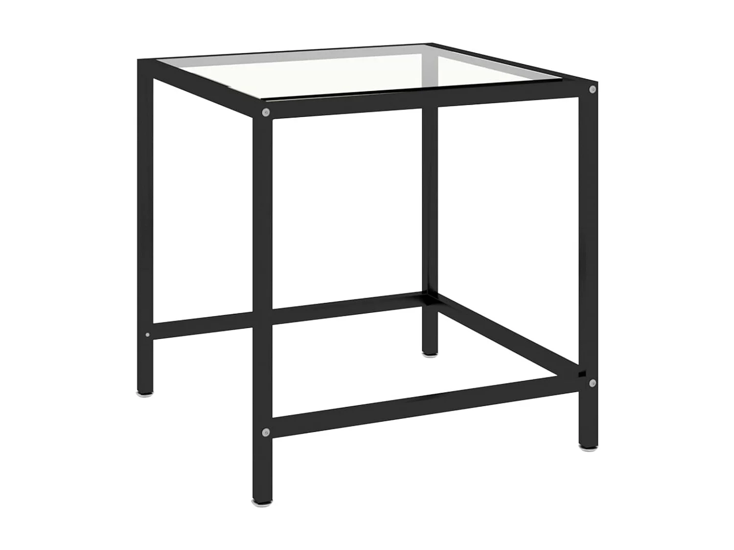 Tables à thé 2 pcs Verre trempé Noir