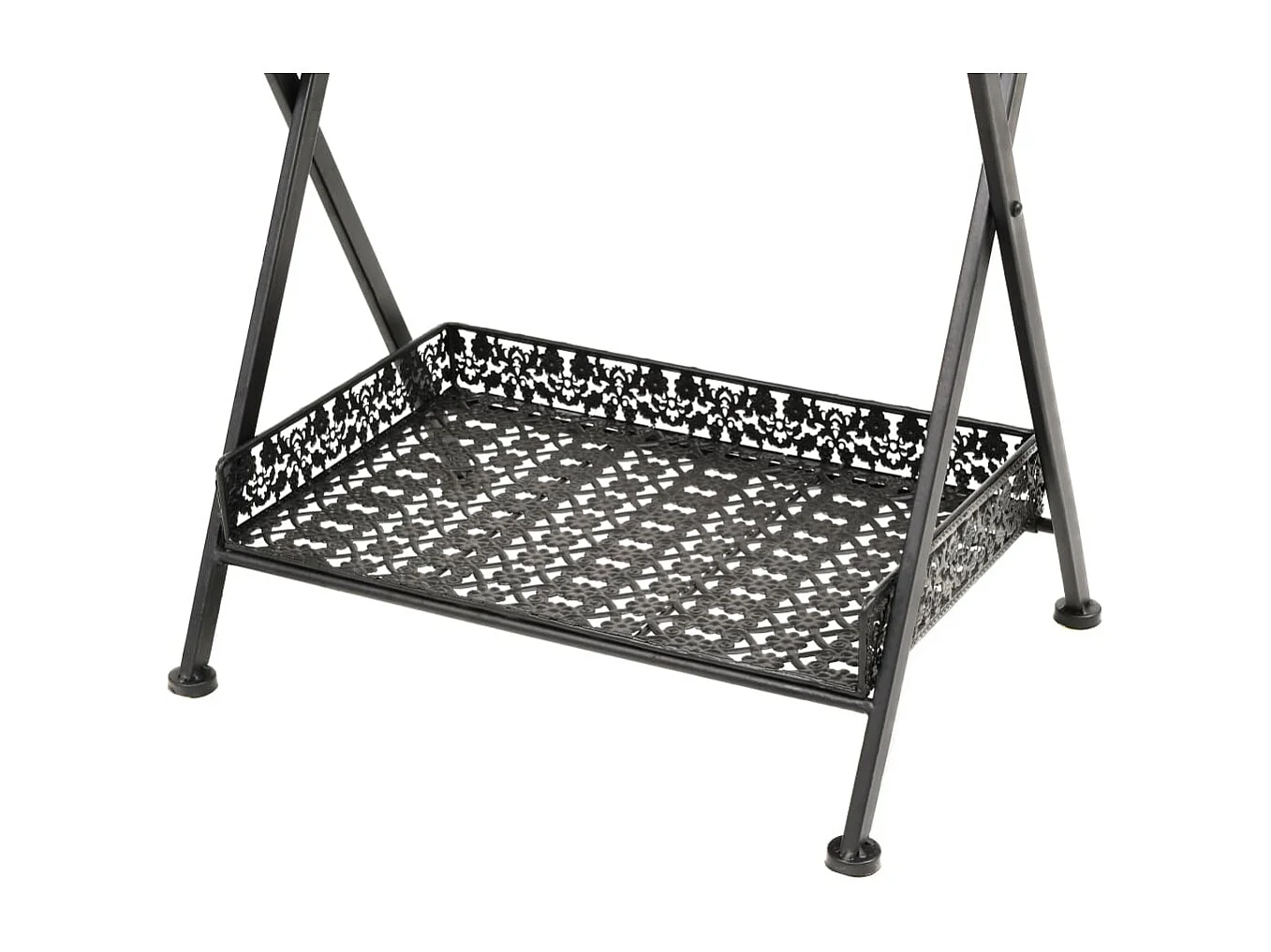 Mesa de centro plegable estilo vintage metal 58x35x72 cm negro