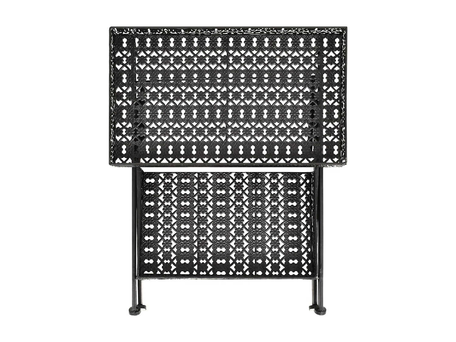 Table à thé pliante Style vintage Métal 58 x 35 x 72 cm Noir