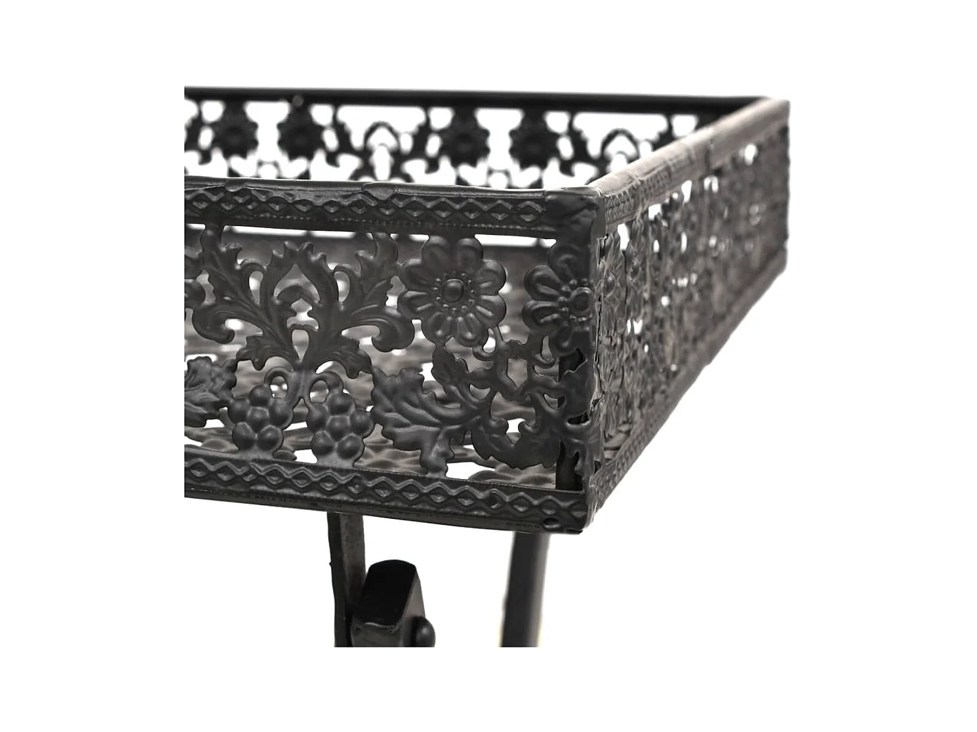 Table à thé pliante Style vintage Métal 58 x 35 x 72 cm Noir