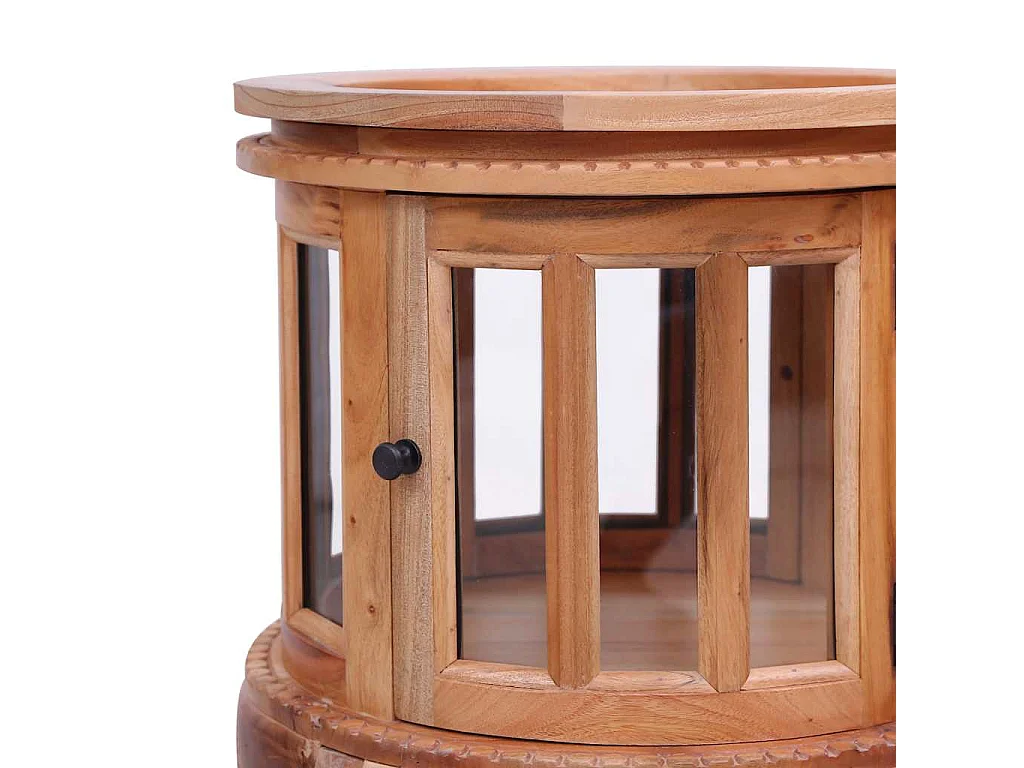 Armoire de vitrine Naturel 50x50x76 cm Bois d'acajou massif