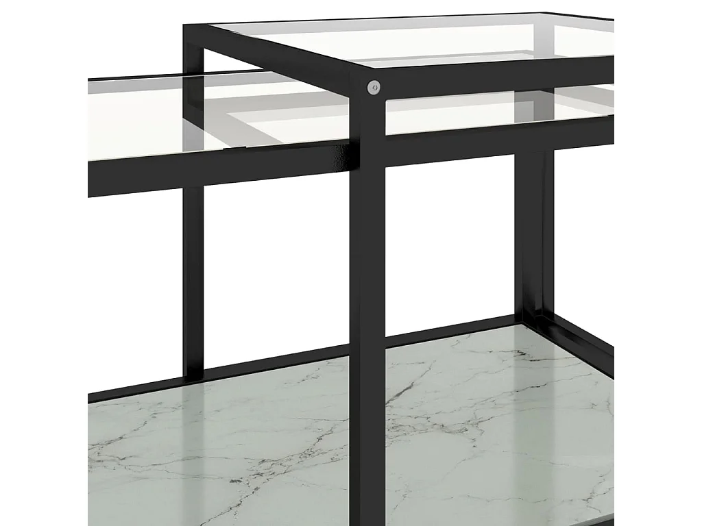 Mesas de centro 2 pcs vidro temperado branco