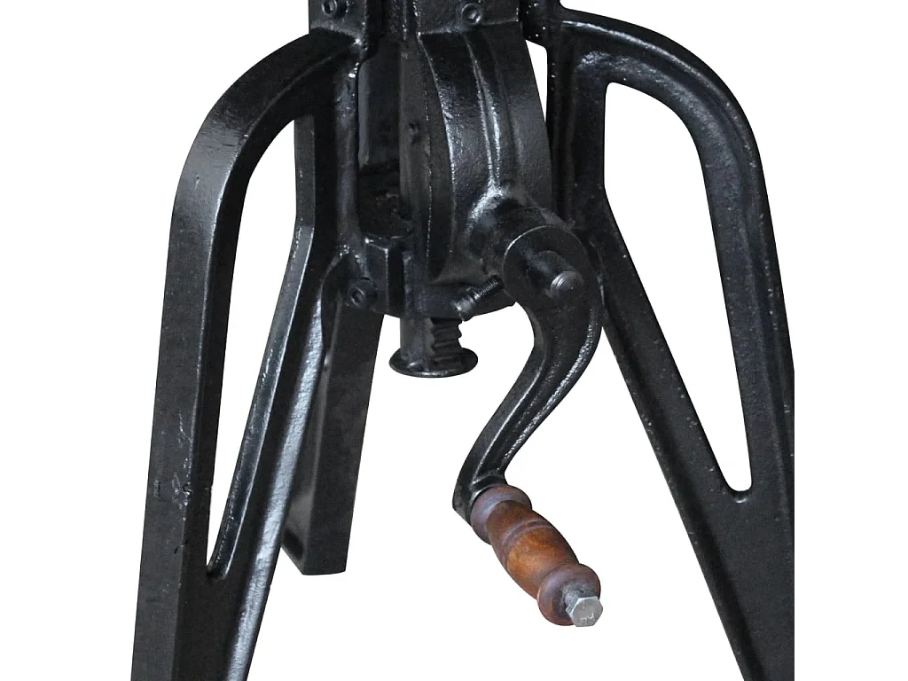 Table auxiliaire Bois de récupération massif Fonte 60x(42-63)cm