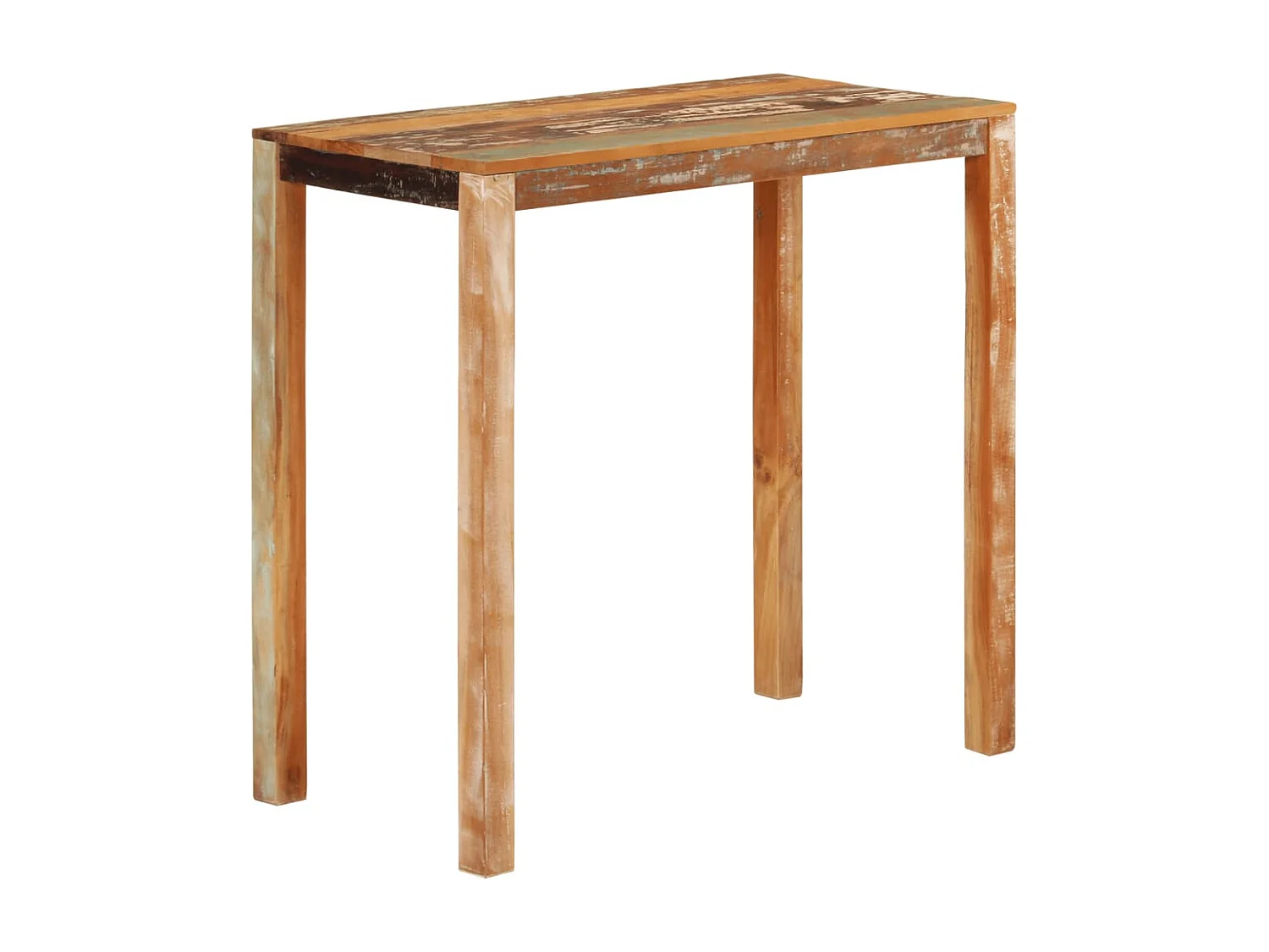 Table de bar 112x55x108 cm Bois massif de récupération