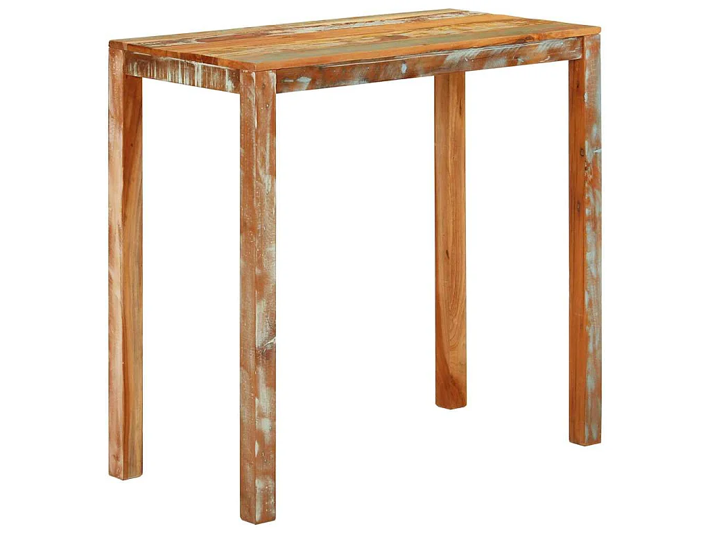 Tavolo da Bar 112x55x108 cm in Legno Massello di Recupero