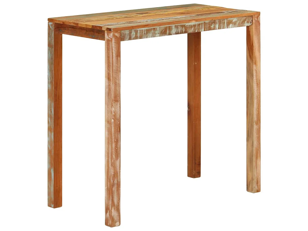 Tavolo da Bar 112x55x108 cm in Legno Massello di Recupero