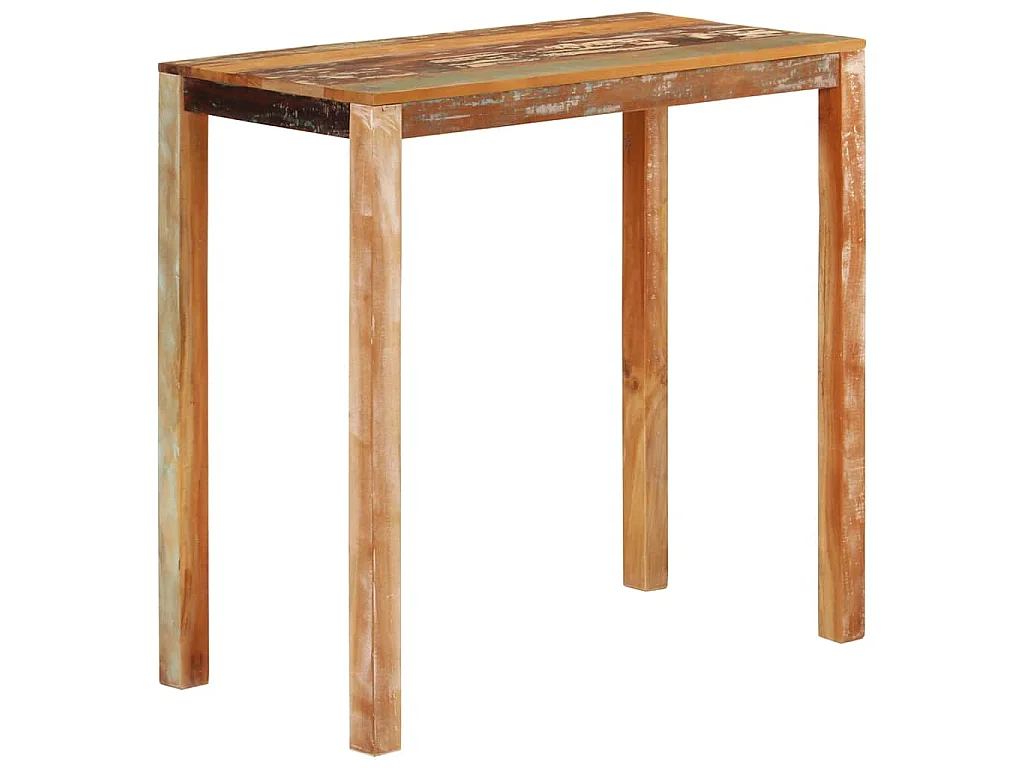 Tavolo da Bar 112x55x108 cm in Legno Massello di Recupero
